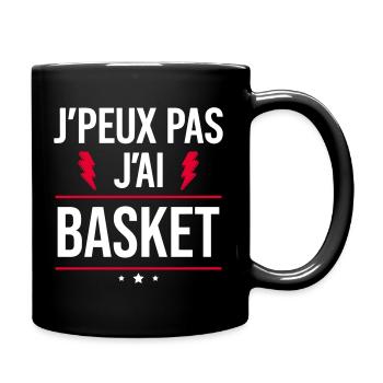 I can't I have basketball Humor Basketball - Full Colour Mug - black - Right