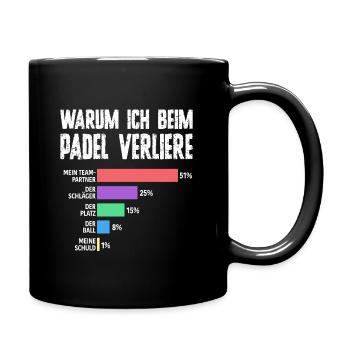 Bad Loser - Humour de padel pour hommes - Mug uni - noir - Droite
