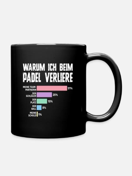 Bad Loser - Padel Humor for Women - Full Colour Mug - black