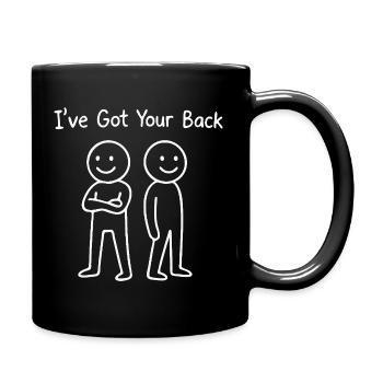 I’ve Got Your Back Friendship Support Line Art - Full Colour Mug - black - Right