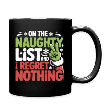 Liste de coquins drôles Regret Rien de Noël - Mug uni - noir - Droite
