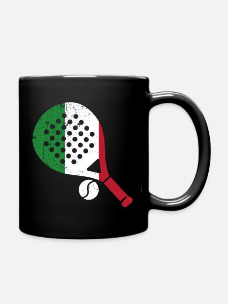 Padel Racket Italy Style - Full Colour Mug - black