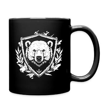 Illustration du bouclier de l’ours - Mug uni - noir - Droite