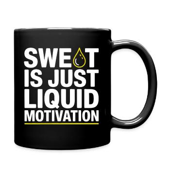 La sueur, c’est juste de la motivation liquide – Diction de la salle de sport - Mug uni - noir - Droite