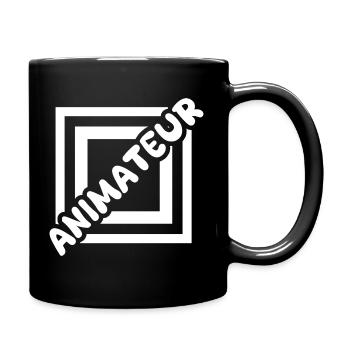 Job Animateur - Tasse einfarbig - Schwarz - Rechts
