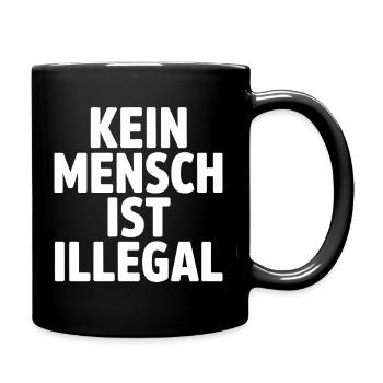 No One Is Illegal - Against the Right - Full Colour Mug - black - Right