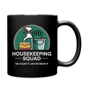 Funny Cleaning Design - Full Colour Mug - black - Right