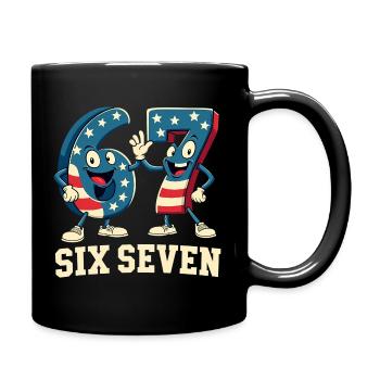 US Flag 67 Memes Six Seven - Full Colour Mug - black - Right