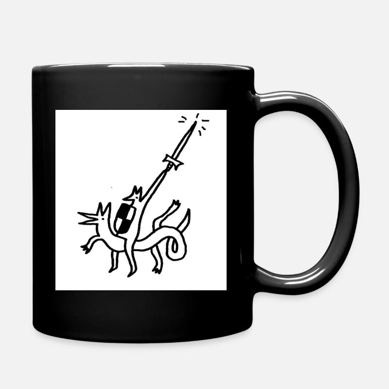 Held_mit_Schwert - Full Colour Mug - black