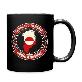 Greenland statement against taking possession funny - Full Colour Mug - black - Right