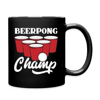 BeerPong Champion Motiv - Tasse einfarbig - Schwarz - Rechts