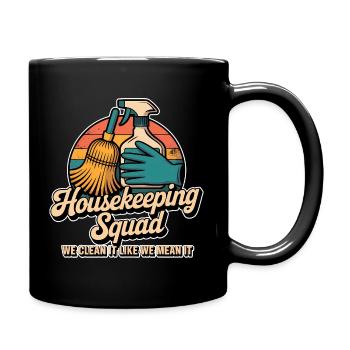 Funny Cleaning Design - Full Colour Mug - black - Right