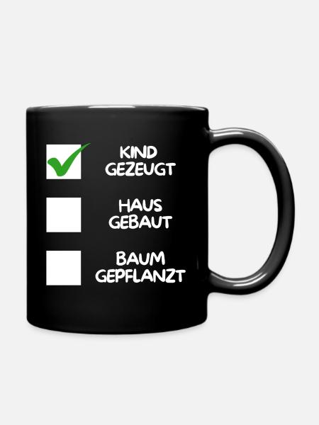 Child conceived ( house built, tree planted) white - Full Colour Mug - black