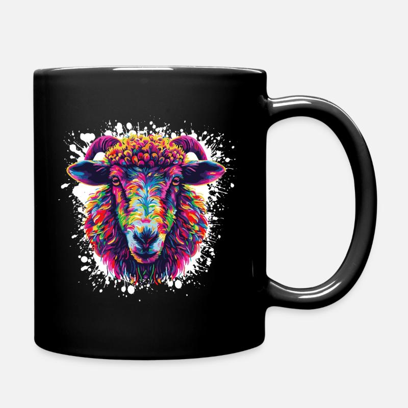 Éclaboussures colorées de tête de ramen - Mug uni - noir