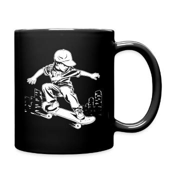 Kleiner Skater - Tasse einfarbig - Schwarz - Rechts