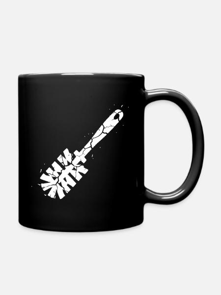 Klobürste Grunge WC Humor Vektor - Tasse einfarbig - Schwarz