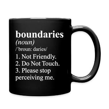Nicht freundliche lustige Definition-Meme - Tasse einfarbig - Schwarz - Rechts