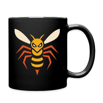 Frelon en colère – graphique angulaire d’insectes - Mug uni - noir - Droite