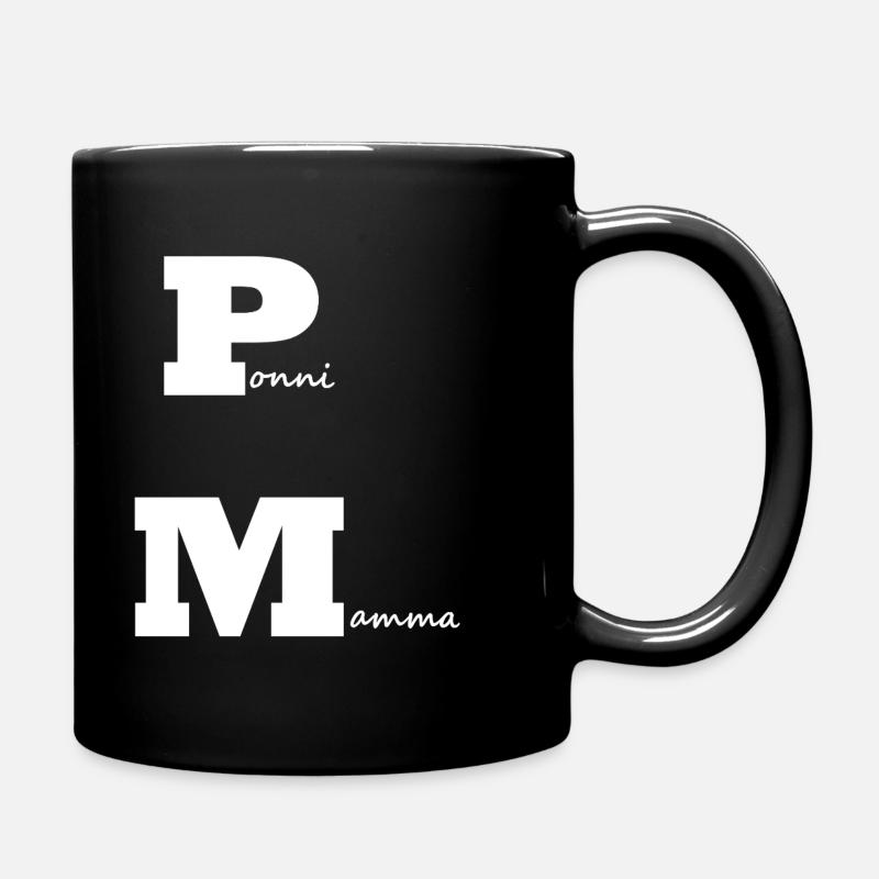 PonyMama white - Full Colour Mug - black