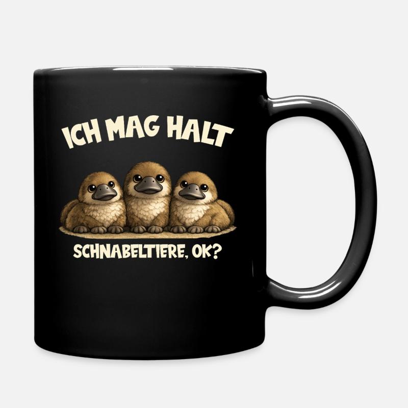 Schnabeltier Lustiges Tier Statement - Tasse einfarbig - Schwarz