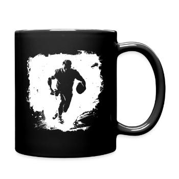 Rugby Streetart - Tasse einfarbig - Schwarz - Rechts