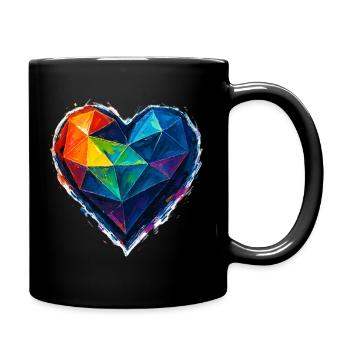 Love - Heart - Valentine's Day - Wedding - Full Colour Mug - black - Right