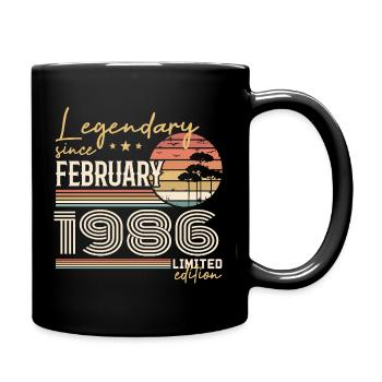 February 1986 Anniversary 1986 Legends February - Full Colour Mug - black - Right