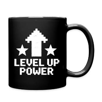  Level Up Power Pixel Art - Tasse einfarbig - Schwarz - Rechts
