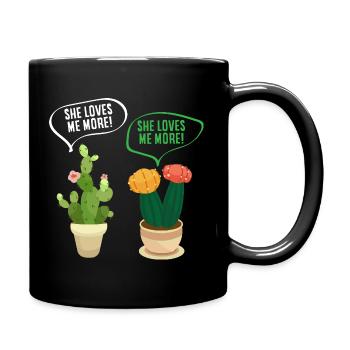 Amateur des plantes, plantes amoureuses des fleurs succulentes, amour - Mug uni - noir - Droite