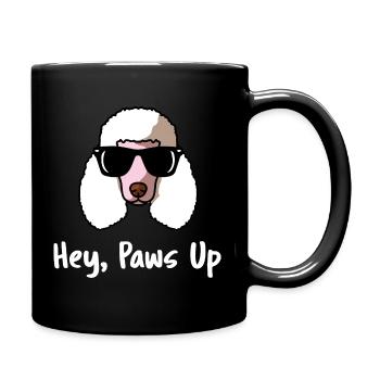 Lustige Pudel-Sonnenbrille Hey Paws Up Geschenk - Tasse einfarbig - Schwarz - Rechts