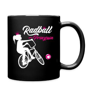 Radball, Cycleball, Hallenradsport - Tasse einfarbig - Schwarz - Rechts