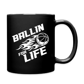 Basketball Ballin Saying - Full Colour Mug - black - Right