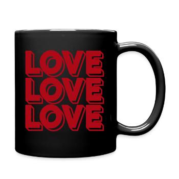 Typographie de l’amour rétro - Mug uni - noir - Droite