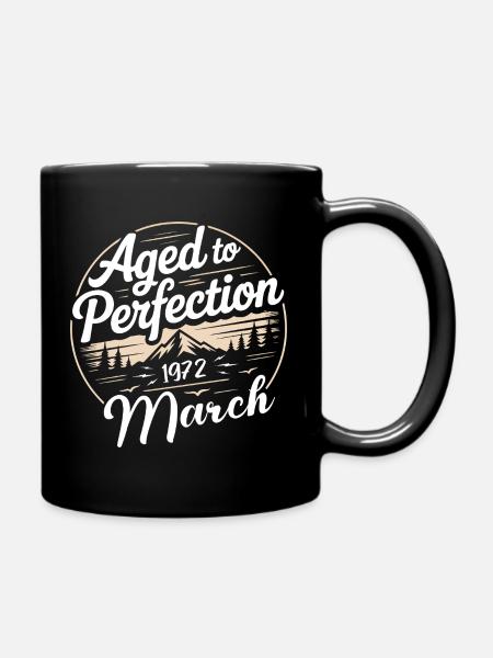 Geburtstagsgeschenk märz 1972 - Tasse einfarbig - Schwarz