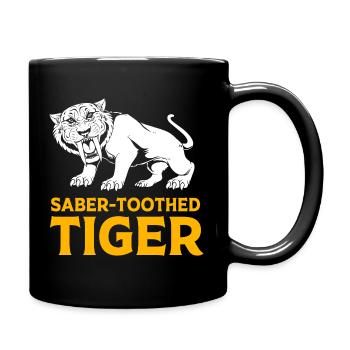 Tigre à dents de sabre Préhistorique - Mug uni - noir - Droite