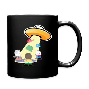 UFO-Haus-Trupp - Tasse einfarbig - Schwarz - Rechts