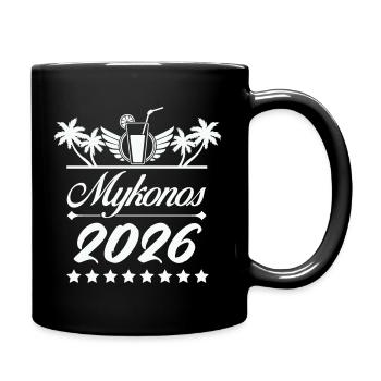 Mykonos 2026 Beach Logo - Full Colour Mug - black - Right