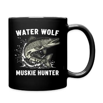 Fishing River Wolffish Aquatic Muskie - Full Colour Mug - black - Right