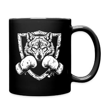Wolf Boxing MMA - Full Colour Mug - black - Right