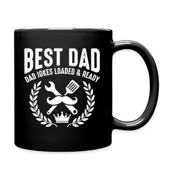Best Dad Tool Jokes - Full Colour Mug - black - Right