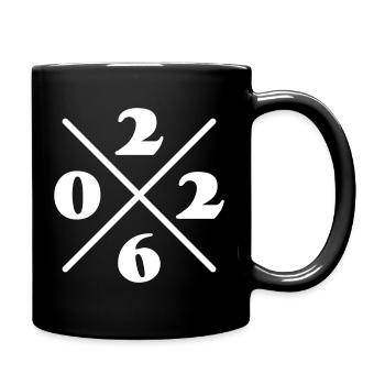 2026 Jahr - Tasse einfarbig - Schwarz - Rechts