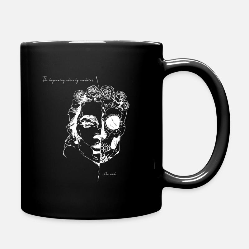 The beginning already contains the end - Full Colour Mug - black