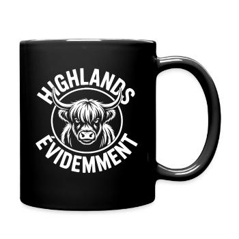 Schottische Highland-Kuh – Highland-Kuh - Tasse einfarbig - Schwarz - Rechts