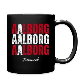 Aalborg im Herzen, Dänemark Gegenwart - Tasse einfarbig - Schwarz - Rechts