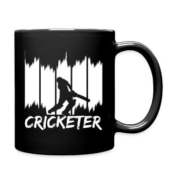 Funny cricketer - Full Colour Mug - black - Right