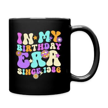 40th Birthday Retro Vintage Gift - Full Colour Mug - black - Right