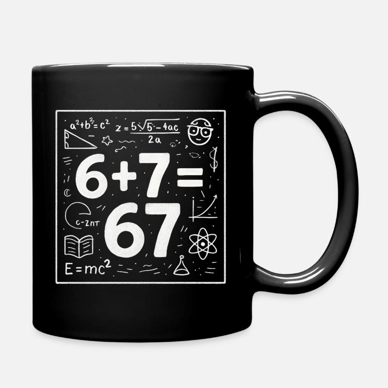 Six Seven 67 Meme 6+7=67 Italian Brainrot Humor - Tasse einfarbig - Schwarz
