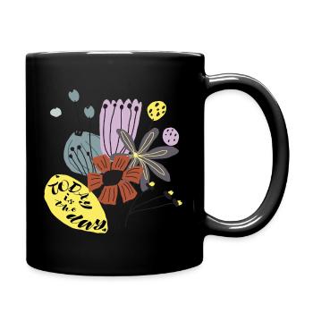 Heute ist der Tag  - Tasse einfarbig - Schwarz - Rechts