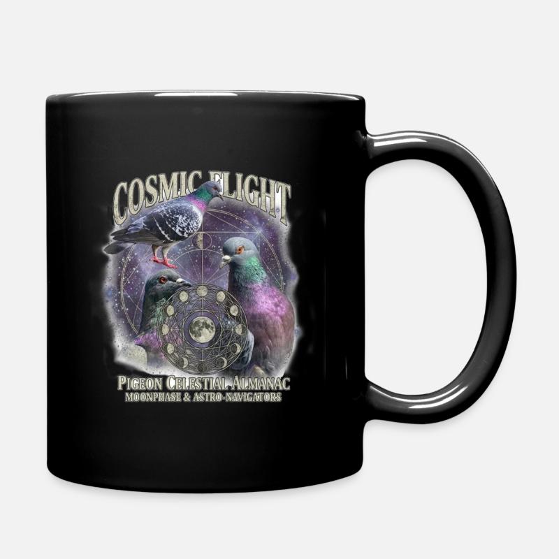 Cosmic Pigeon - Full Colour Mug - black