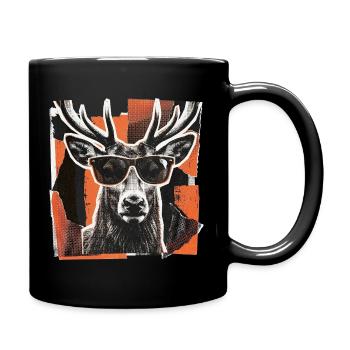 Lunettes de soleil Vinatge pour cerfs - Mug uni - noir - Droite